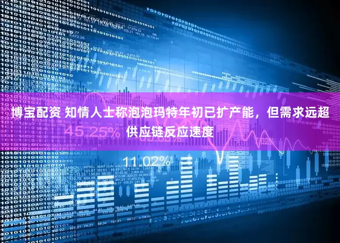 博宝配资 知情人士称泡泡玛特年初已扩产能，但需求远超供应链反应速度